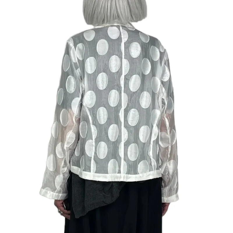 TEXTURED DOT SHEER JACKET