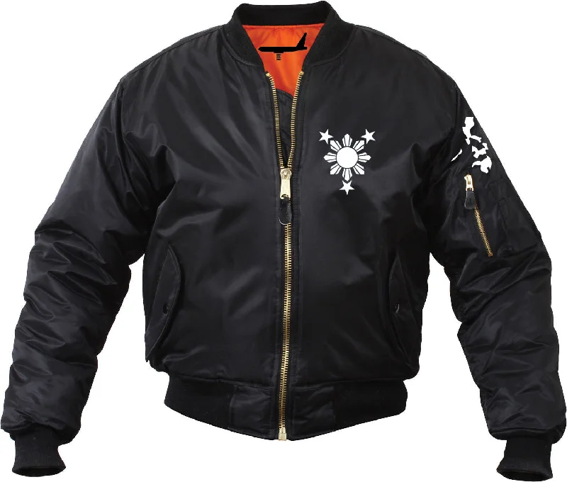 Philippines 3 Stars and Sun Bomber Mens Jacket