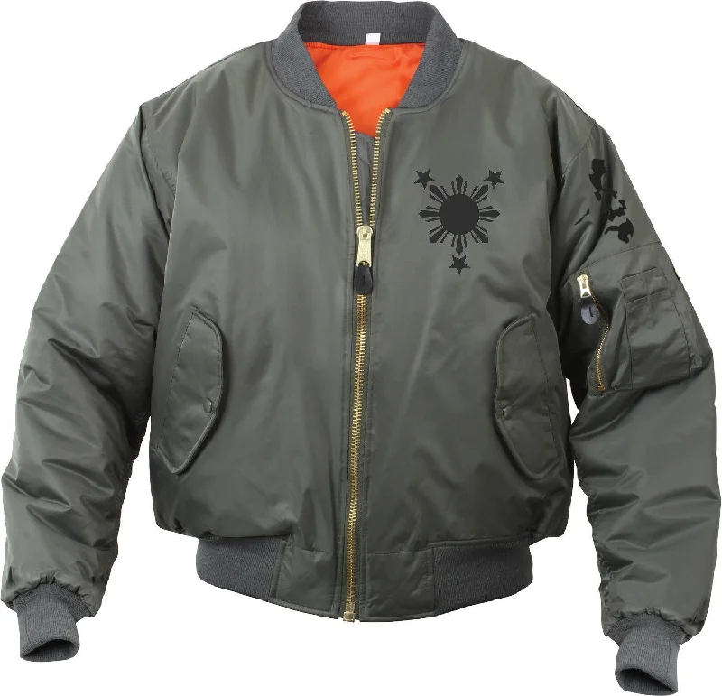 Philippines 3 Stars and Sun Bomber Mens Jacket