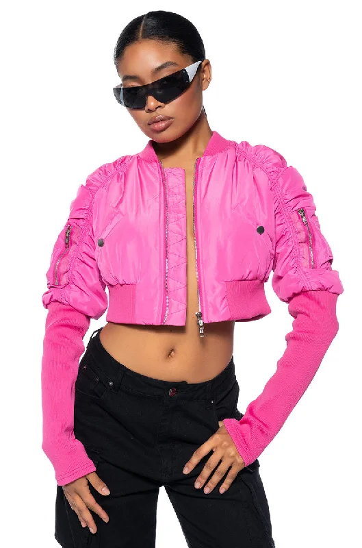 BABBS SKINNY ARM BOMBER JACKET