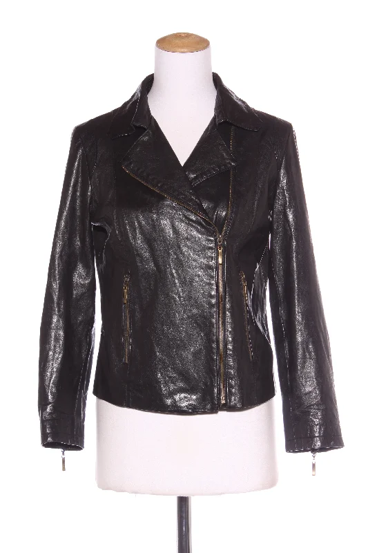 Soft leather biker jacket! 8-10