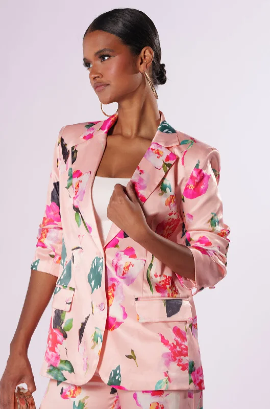 BLOSSOM SATIN BLAZER