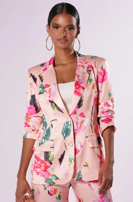 BLOSSOM SATIN BLAZER