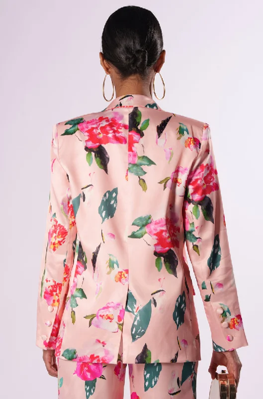 BLOSSOM SATIN BLAZER