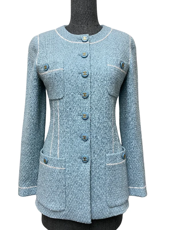 Chanel Baby Blue Jacket Size S