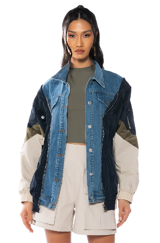 COOLER THAN COOL MIXED MEDIA BOMBER