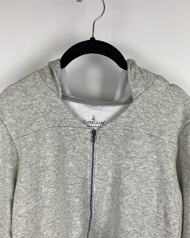 Grey Zip Up Jacket - Extra Small, Small