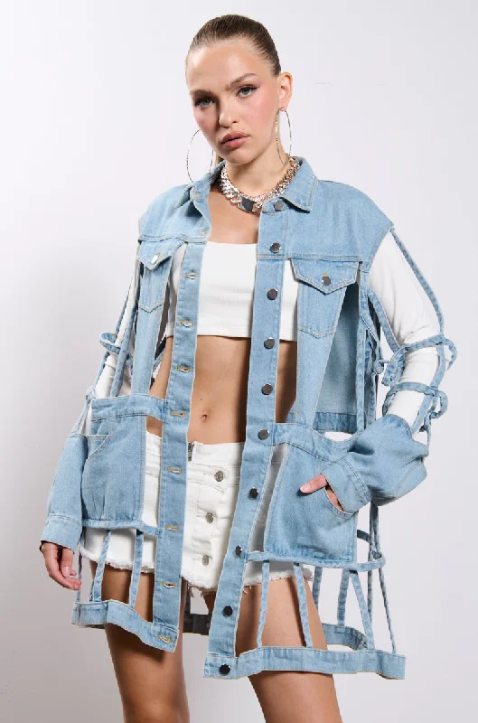 CUT IT OUT DENIM JACKET