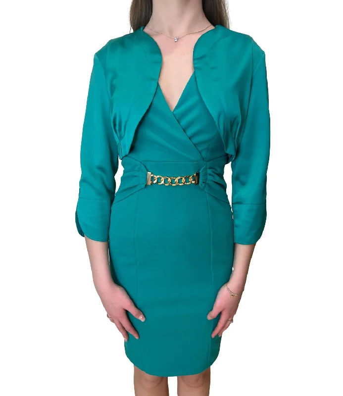 Giacca verde pavone donna