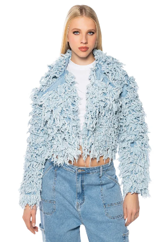 FIRST CLASS FRINGE DENIM JACKET