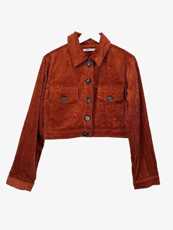 Hansen & Gretel Stylish Cord Cropped Jacket Size L