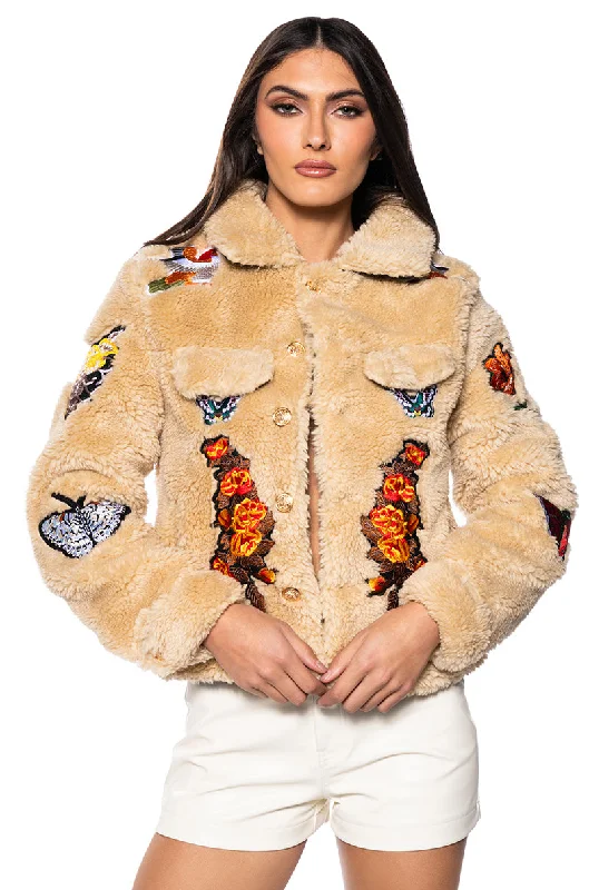 JESUIS FURRY BOMBER JACKET