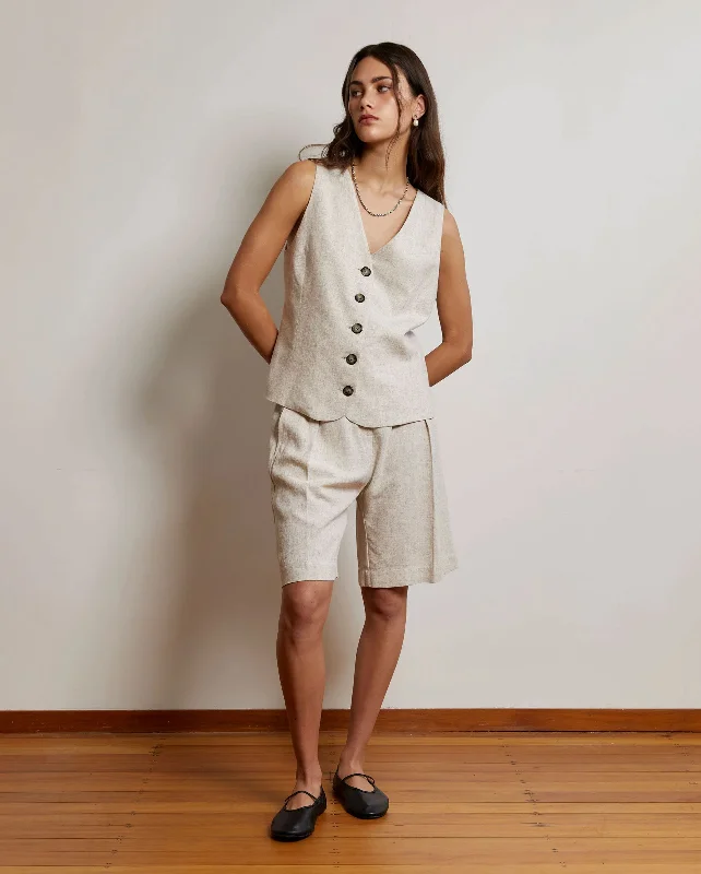 LONGLINE WAISTCOAT / NATURAL