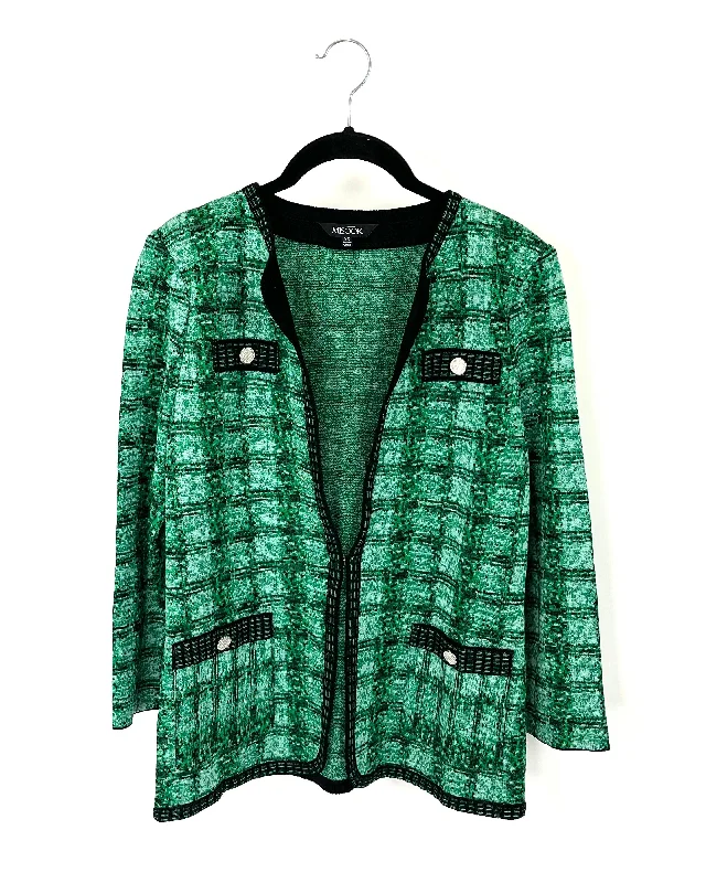 Green Abstract Jacket - Size 2-4