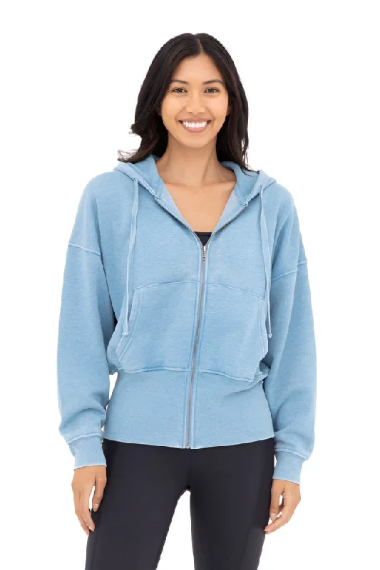 Mono B Fleece Hoodie Jacket KJ11571 Blue Jay