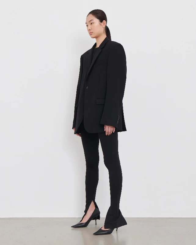 OVERSIZE SINGLE BREASTED BLAZER / BLACK