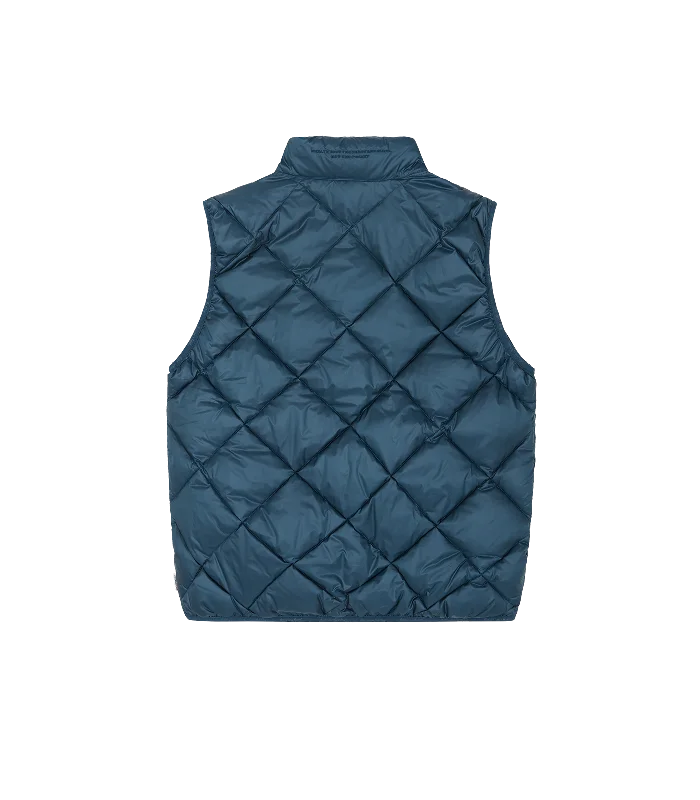 QUILTED LIGHTWEIGHT DOWN VEST - TEAL