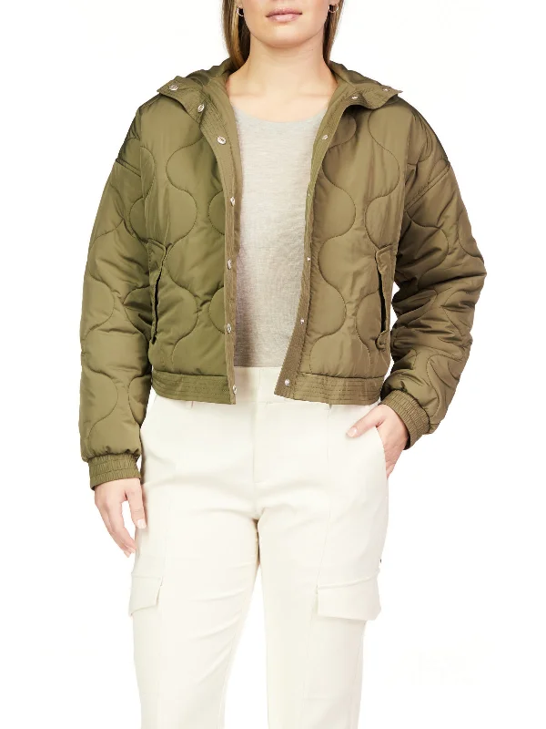 Sanctuary Comfy Quilted Jacket in Burnt Olive