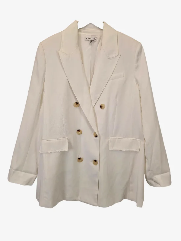 Shona Joy Elegant Semi Formal Vanilla Blazer Size 16