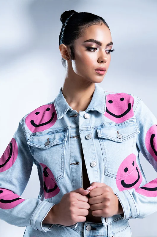 SMILEY FACE DENIM JACKET