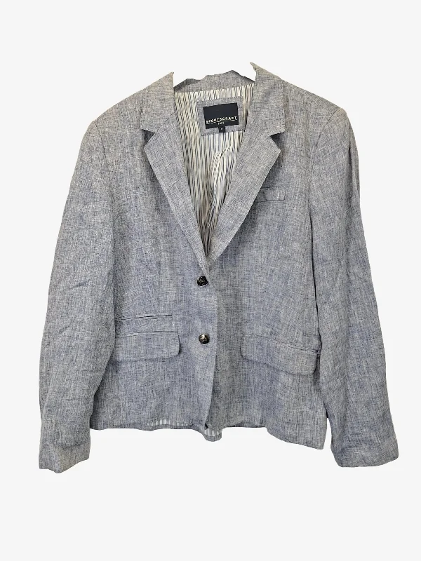 Sportscraft Chambray Single Breasted Classic Blazer Size 18