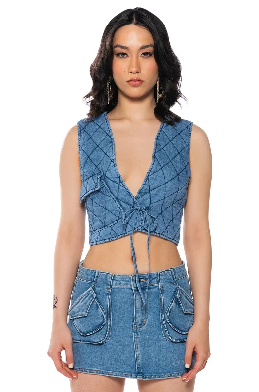 SPRING IN THE HAMPTONS DENIM VEST