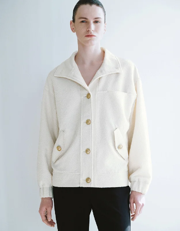 Stand Collar Woolen Jacket