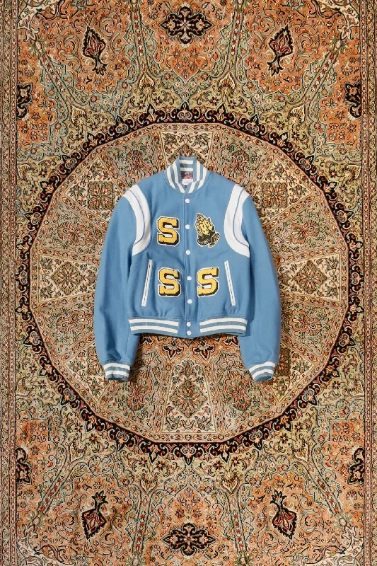 EMBROIDARY TEDDY JACKET (BLUE)