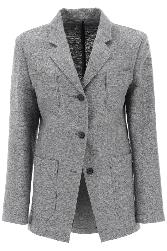 Toteme deconstructed single-breasted blazer 233 3011 278 GREY MELANGE