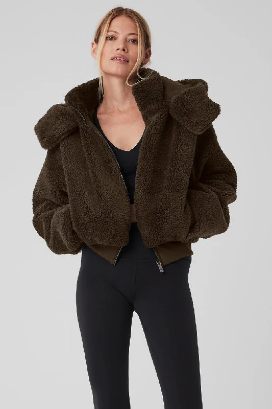 Foxy Sherpa Jacket - Espresso