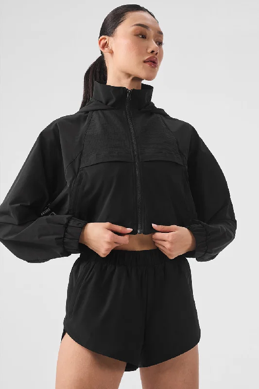 Cropped Playmaker Jacket - Black