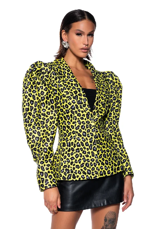 WILD SIDE YELLOW CHEETAH BLAZER