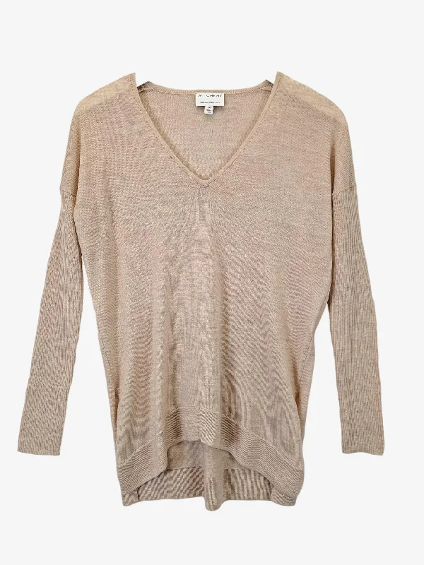 Witchery Latte Fine Knit Wool Jumper Size XXS