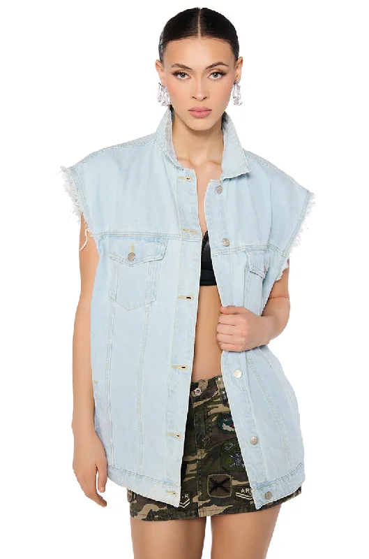 WRENLY OVERSIZED DENIM VEST